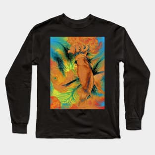 TROPICAL PARROT COCKATOO JUNGLE PALM EXOTIC POSTER PRINT VINTAGE Long Sleeve T-Shirt